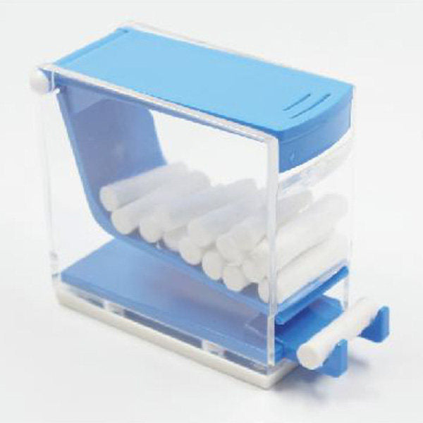 Cotton Rolls Dispenser - each - AC02101B press type - blue image