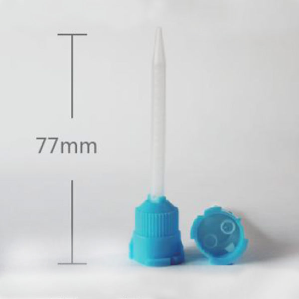 Impression Mixing Tips 50 pcs/ pk - AL33101 #1 blue, taper, 1:1 – for light body impression material, dual-curing core build-up composite resin, temporary crown and bridge material image