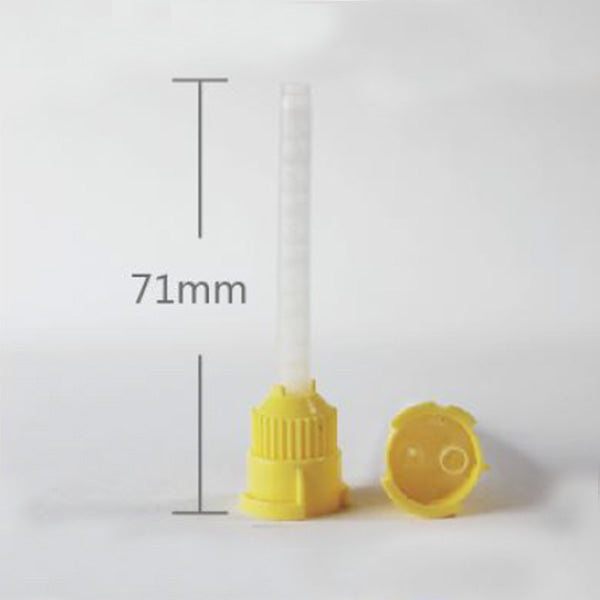 Impression Mixing Tips 50 pcs/ pk - AL33102 #2 yellow, blunt, 4.2mm, 1:1 – for extra-light/ light/ regular body impression material, inlay & overlay impression material image