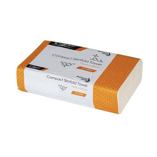 Capri Paper Hand Towel Interleaved White Compact Slim Fold image 0